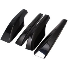 Zwarte ABS Dakdragerrail Beschermhoezen (4 Stuks) voor Land LC200 FJ200 2008-2019