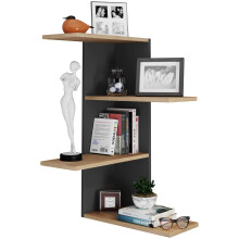 (Matt, Wood) Wood Wall Rack Corner Shelf Shelf Balos