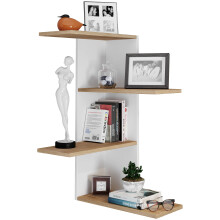 (Matt, Wood) Wood Wall Rack Corner Shelf Shelf Balos
