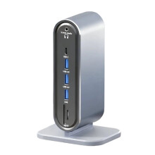 12in1 Vertical Docking Station USB C HUB TYPE C Splitter -Compatible 4K30Hz/LAN 100M/USB3.0, Hub Extension Converter