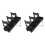 2pcs Cup Holder [Single Row] Household with Bracket Foldable Cup Holder Coffee Shop Cup Rack Black 1
