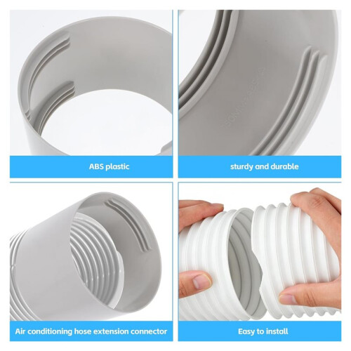 Pacote com 2 Conectores para Mangueira de Exaustão de Ar Condicionado Portátil, Diâmetro de 15 cm (5,9 Polegadas), Adaptador Universal 2