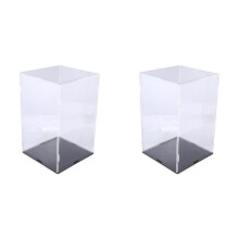 2X Transparent Acrylic Display Box Collection Display Cabinet, Acrylic Display Box,for Collect Action Figure Toy