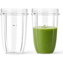 2-Pack 24 Oz Replacement Cups (680 Ml) for Blender, for NutriBullet 600 W & 900 W Extractor Blades Series