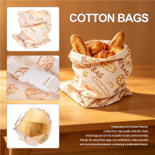 Reusable Beeswax Bread Bags(2 Pack), Beeswax Bags for Sourdough/Homemade Bread, Natural Cotton Bees Wax Bag