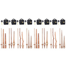 8Pcs Long Shaft Wall Clock Movement Mechanism with 4 Types 12 Inch Walnut Wood Quartz Clock Parts Replacement
