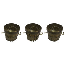 3X Round Finish Bags Hardware Purse Frame Parts Pen Bag Clutch Frame Clasp Coin Cylinder Purse Accessories(Bronze)
