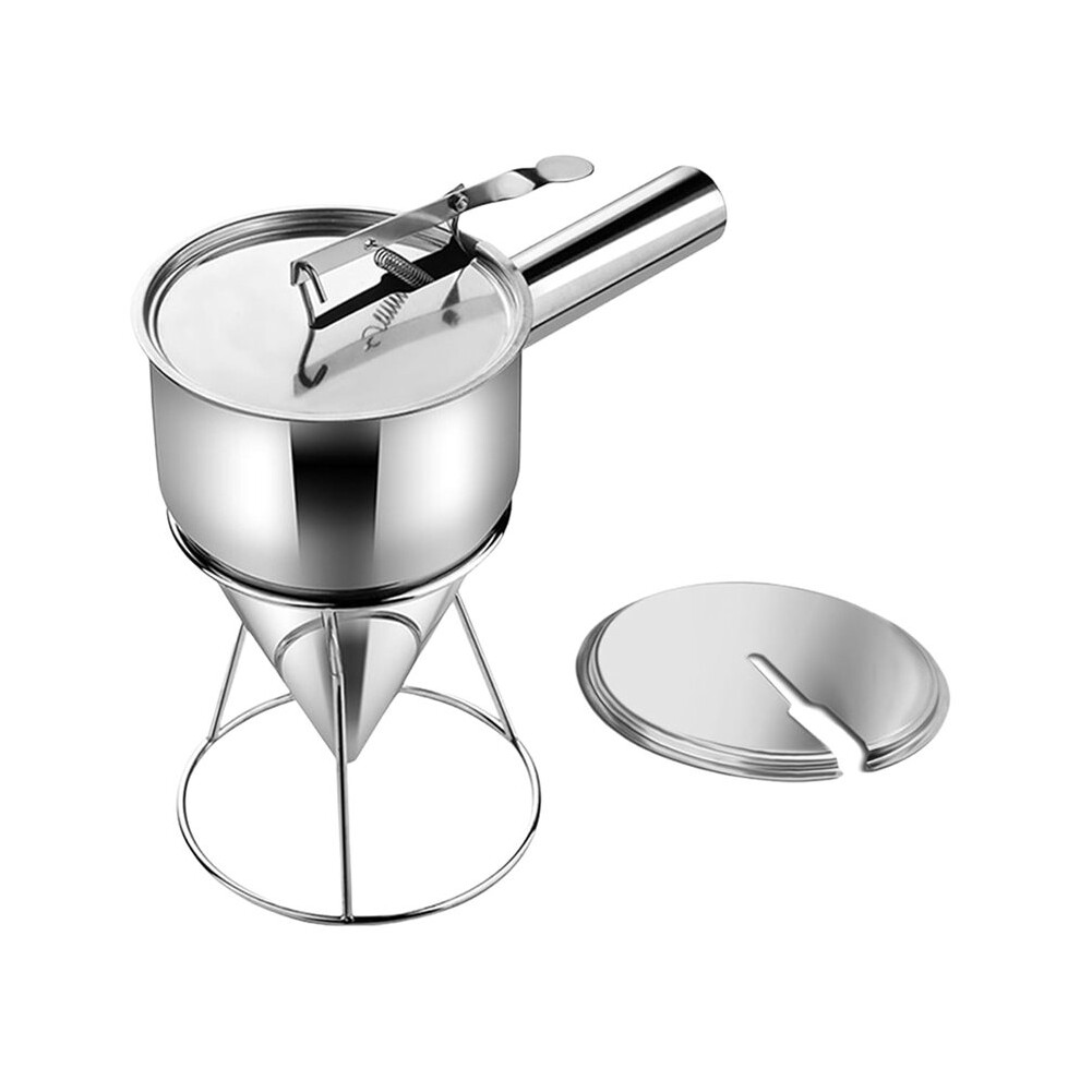 Practical Cone Funnel Stainless Steel Funnel For Takoyaki Accuracy Pouring Easy To Use Cooking Enthusiasts Tool 6033566150876