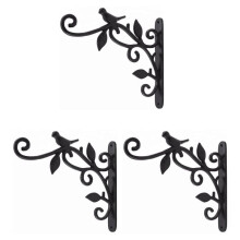 3X Hanging Plant Hook Cast Iron Flower Basket Hooks Bracket Hanger for Bird Feeder Lantern Planters Pots Wind Chimes