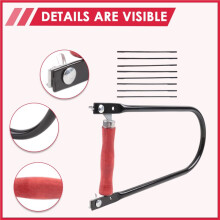 260mm U-Shaped Fret Saw with Wood Handle and High-Carbon Steel Blades, for Precise Cutting of Wood, Plastic, and Metal