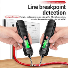 ANENG VD807 Digital Voltage Detector Tester Pen AC12-300V Voltage Testers Circuit NCV Sensor Wire Electrician Tool(Black)