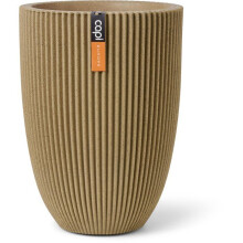 Elegante niedrige Vase - CAPI EUROPE - Groove NL - 46 x 58 cm - Beige