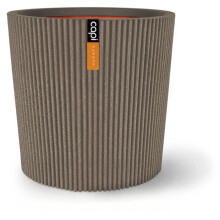 Konischer Vase - CAPI EUROPE - Groove NL - 45 x 41 cm - Warmes Taupe