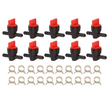 10PCS 494768 698183 Valvola di Intercettazione del Carburante con Morsetto per Tubo del Carburante Briggs da 1/4 di Pollice e Trattore da Prato