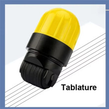 1 Stück Notenstempel-Rollenstab - 5- und 6-Zeilige Tabulatur für Klavier, Gitarre, Lernhilfen, Gelb/Weiß