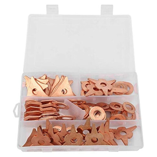 110pcs Dent Pulling Puller Rings,Triangle OT Round for Automotive Sheet Metal Welding Repair Tool Set