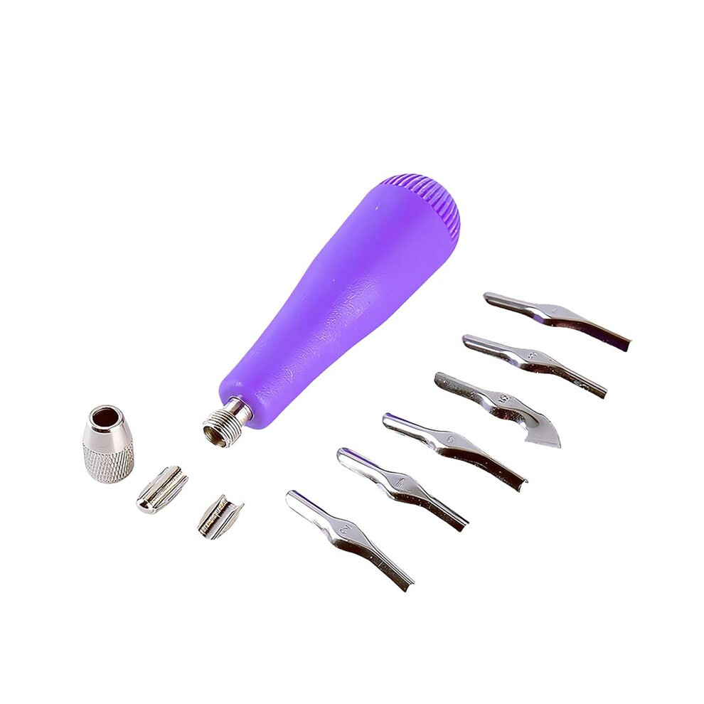 Linoleum Cutter Kit Assortment Carving Tools For Diy Block Printing, Includes 6 Blades 4711852801641