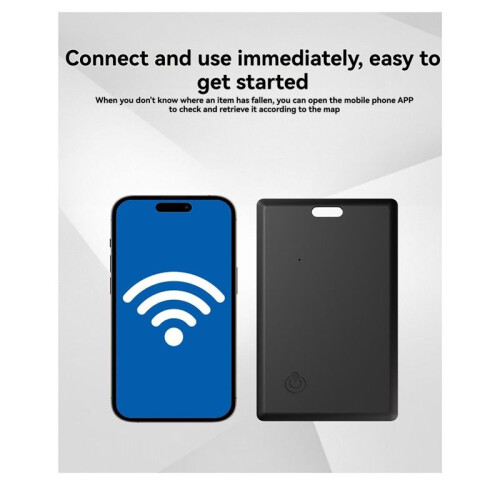 Wallet Tracker Card - Ultra-Thin  Locator for  Works with Find My App White 1