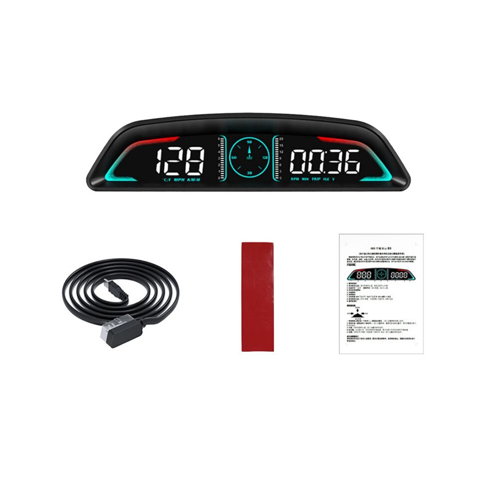 Car Hd - Display Obd2 Gps Hud Auto Digital Speedometer Rpm Voltage Security Alarm Display B3 4713101954351