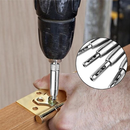 17PCS Self Centering Drill Bit Set for Hinges- 1/4" Hex Shank Vix Bits Self Centering Drill Bit Set for Woodworking Door 1