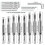 17PCS Self Centering Drill Bit Set for Hinges- 1/4" Hex Shank Vix Bits Self Centering Drill Bit Set for Woodworking Door 6
