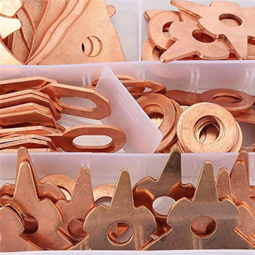 110pcs Dent Pulling Puller Rings,Triangle OT Round for Automotive Sheet Metal Welding Repair Tool Set 2