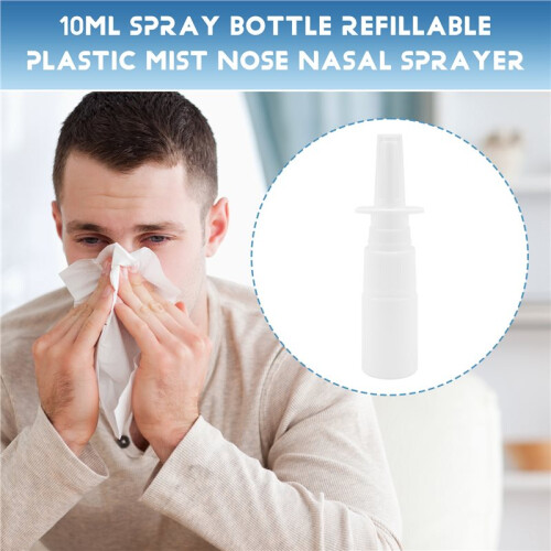 10Pcs 10Ml Spray Bottle Refillable Plastic Mist Nose Nasal Sprayer 1