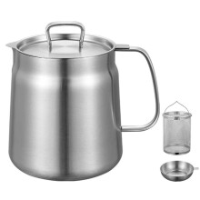 Stainless Steel Fry Kitchen Pot 2L Kitchen Fryer Pan Large Capacity Multifunctional Oil Filter Tank Deep Frying Pot