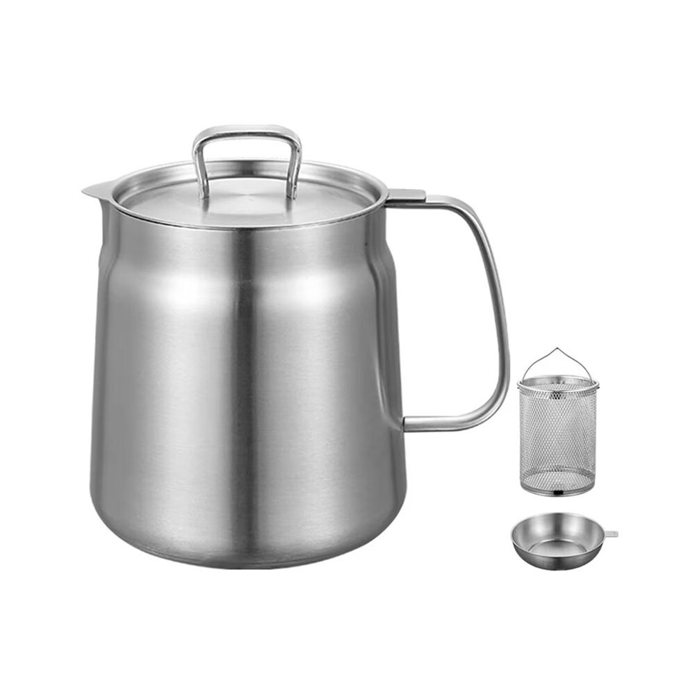 Stainless Steel Fry Kitchen Pot 2L Kitchen Fryer Pan Large Capacity Multifunctional Oil Filter Tank Deep Frying Pot 4712203281792