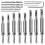 17PCS Self Centering Drill Bit Set for Hinges- 1/4" Hex Shank Vix Bits Self Centering Drill Bit Set for Woodworking Door 1