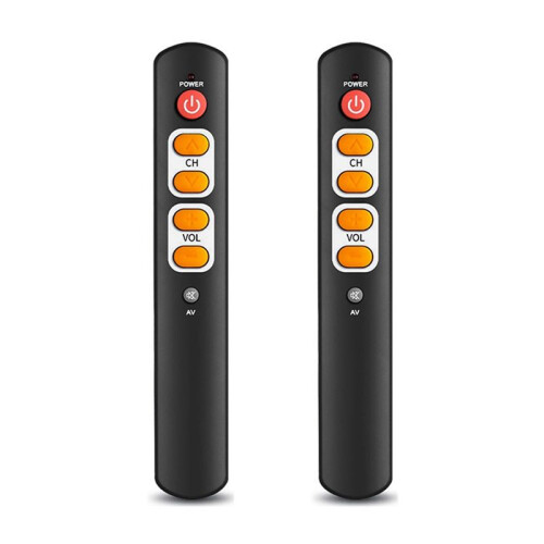 2PCS Universal 6-Button  Remote Control IR Copy Learning Function Remote Control for TV, STB, DVD, DVB, VCR B