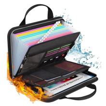 Akkordeon-Datei-Organizer, Wasserdicht, Feuerfest, 14,6 X 10,2 Zoll, Datei-Organizer mit 12 Ordnern für Akademische und Geschäftliche Zwecke