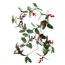 Künstliche Stechpalmengirlande mit Beeren, Künstliche Beerenrankendekorationen, 2 M, Heimdekorationen, Geeignet für Alle Arten