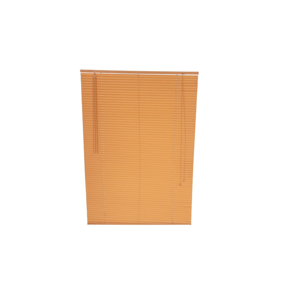 Oypla 100 X 150Cm Pvc Teak Wood Effect Home Office Venetian Window Blinds With Fixings Grain