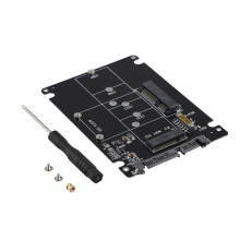 2 in 1 NGFF M.2 B+M Key PCI-E or mSATA SSD to III Adapter Card for full msata SSD/ 2230/2242/2260/22x80 M2
