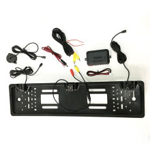 Caméra de Recul de Voiture 12 V 4 LED avec Capteur pour le Stationnement Cadre de Support de Plaque D'Immatriculation Européenne Accessoires