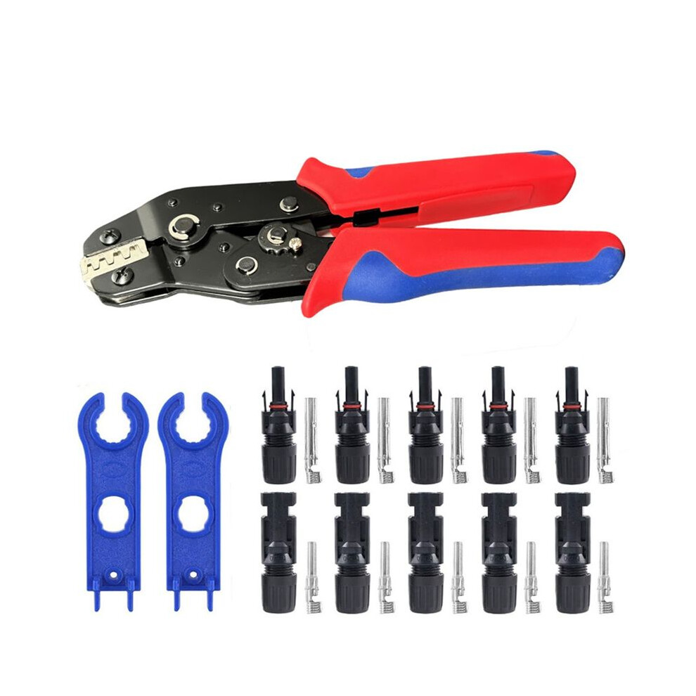 Solar Crimping Tool Set Photovoltaic Solar Connector Kit 1000V 30A Panel Solor Connectors For Pv/Mc Cable 2.5/4/6Mm2 4712139542196