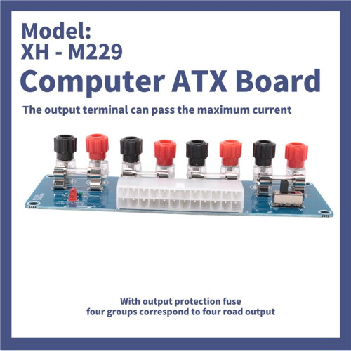 24 Pins Atx Benchtop Board Computer Pc Power Supply Breakout Adapter Module 2