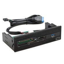5.25In Internal Card Reader Media Multi-Function Dashboard PC Front Panel USB 3.0 Support CF XD MS M2 TF Card Reader