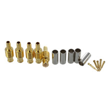 5pzs MCx Conector adaptador de RF recto clavija macho para el cable RG179