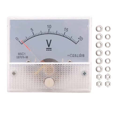 0~20V 85C1-V Class 2.5 Voltmeter Analog Volt Panel Meter