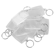 10pcs Transparent Blank Insert Photo Picture Frame Key Split keychain