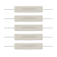 10W 10 Ohm 5% Winding Ceramic Cement Power Resistor x 5