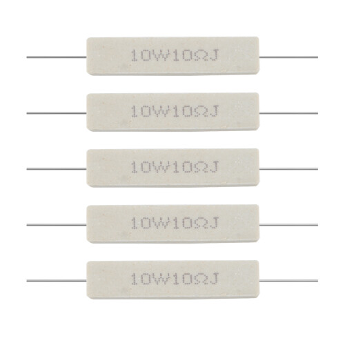 10W 10 Ohm 5% Winding Ceramic Cement Power Resistor x 5