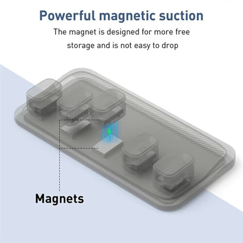 Magnetic Mouse Cable Wire Organizer Desktop Cable Clip Protector Cord Winder Row Plug Fixed USB Charging  Holder 2