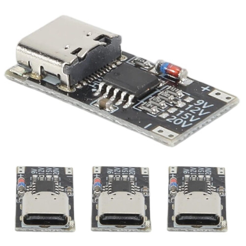 4PCS USB-C PD Trigger Board Module PD/QC Decoy Board Fast Charge USB Type-C to 12VPower Delivery Boost Module