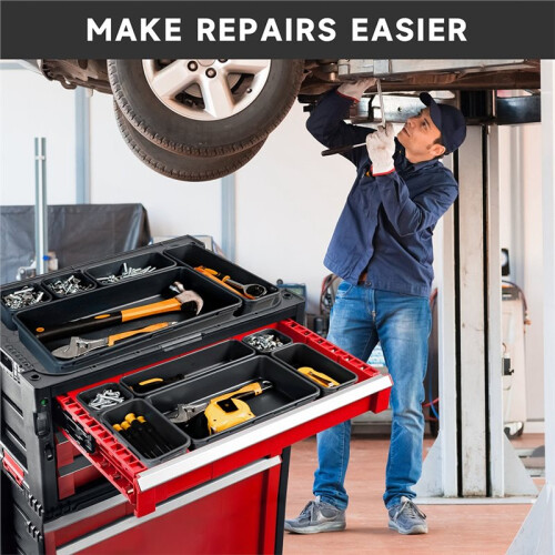 36 Piece Upgrade Tool Box Organizer Tray for Rolling Chest Drawers