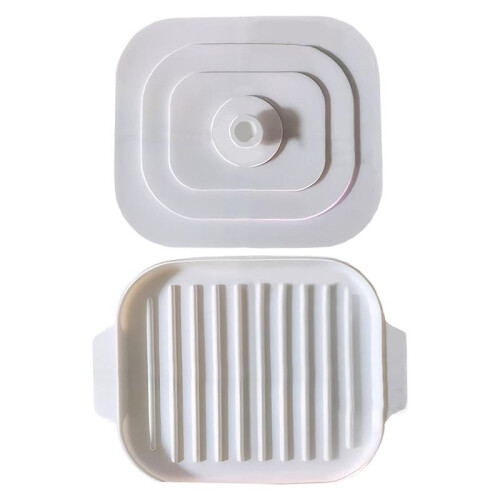 Microwave Bacon Cooker Quick Kitchen Cutlery Clean Crispy Bacon Tray Baking Pan 1