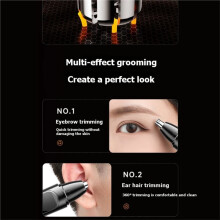 Tondeuse à Poils de Nez Électrique LED Numérique pour Hommes et Femmes, Tondeuse à Poils de Nez Rechargeable avec Fonction Antibruit