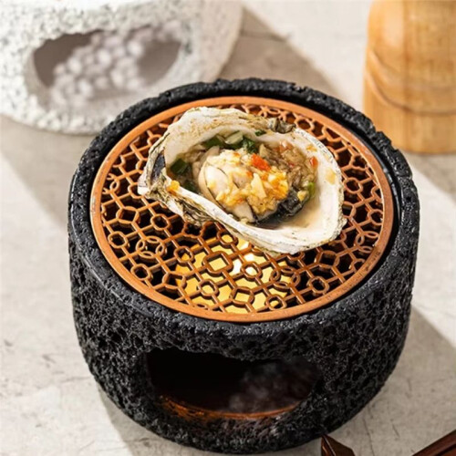 Artistic Rock Material Round Plate for Candle Heating,Insulation Base for Kitchen & Dining Room,Household Tableware A 1